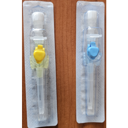 Sterile - IV Cannula  With Injection Port -Yellow or Blue or Pink